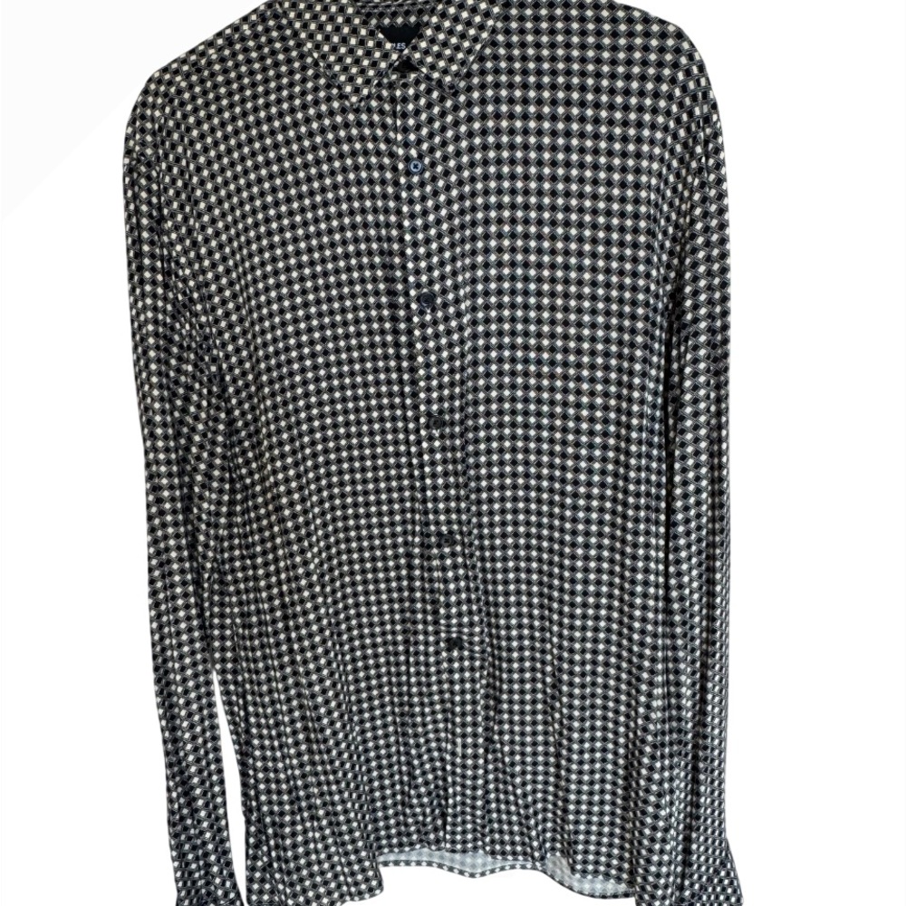 The Kooples Monochrome Checkered Button Down Shirt